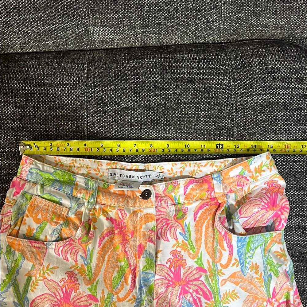Gretchen Scott Floral Print Stretch Pants - Pink, Orange, Green - Picture 4 of 5